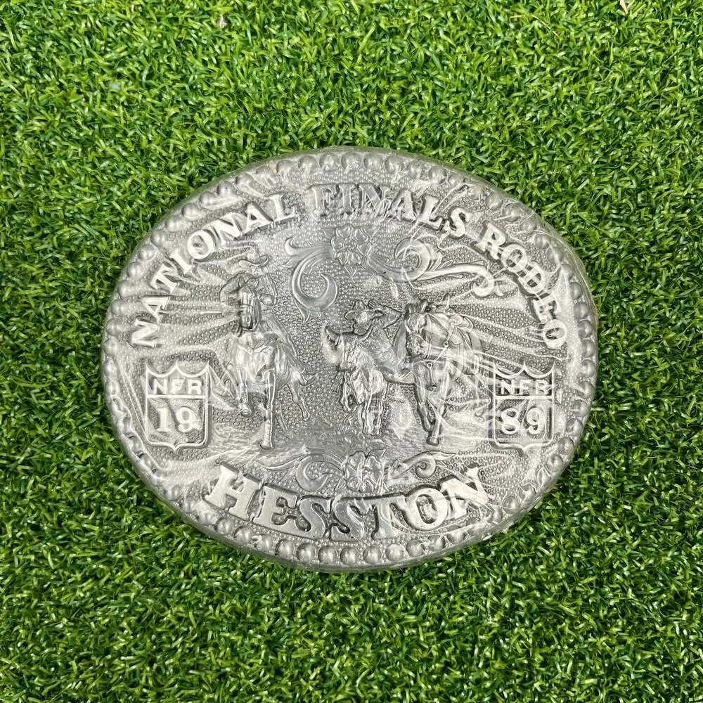 Vintage 1989 Hesston National Finals Rodeo (NFR) Belt Buckle